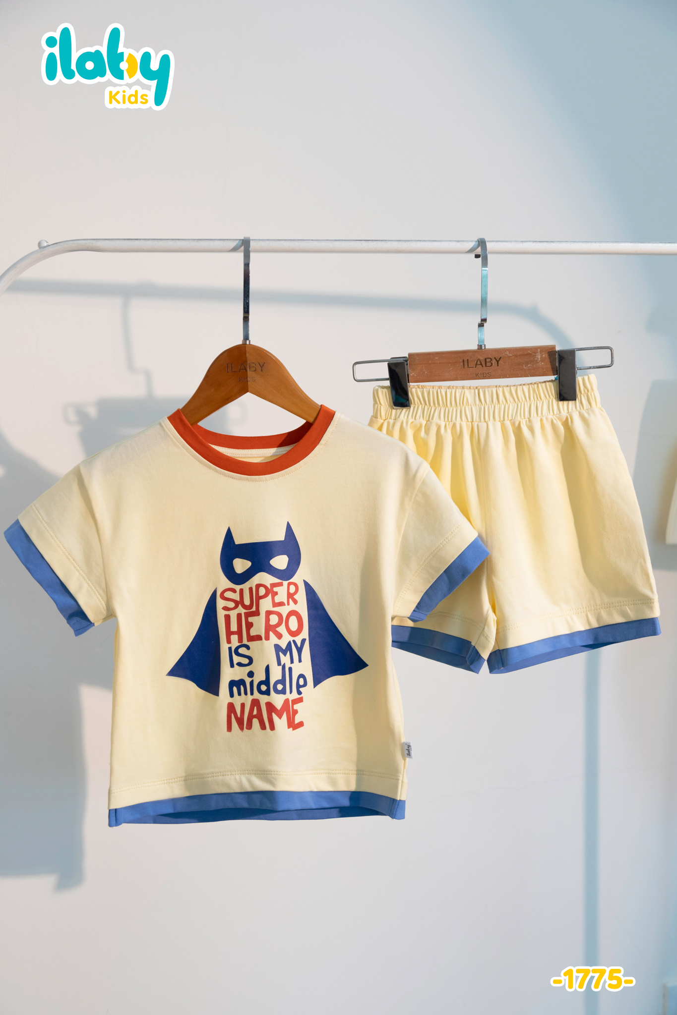 Bộ bé trai phối vải gấu tay gấu áo_thumbnail_2