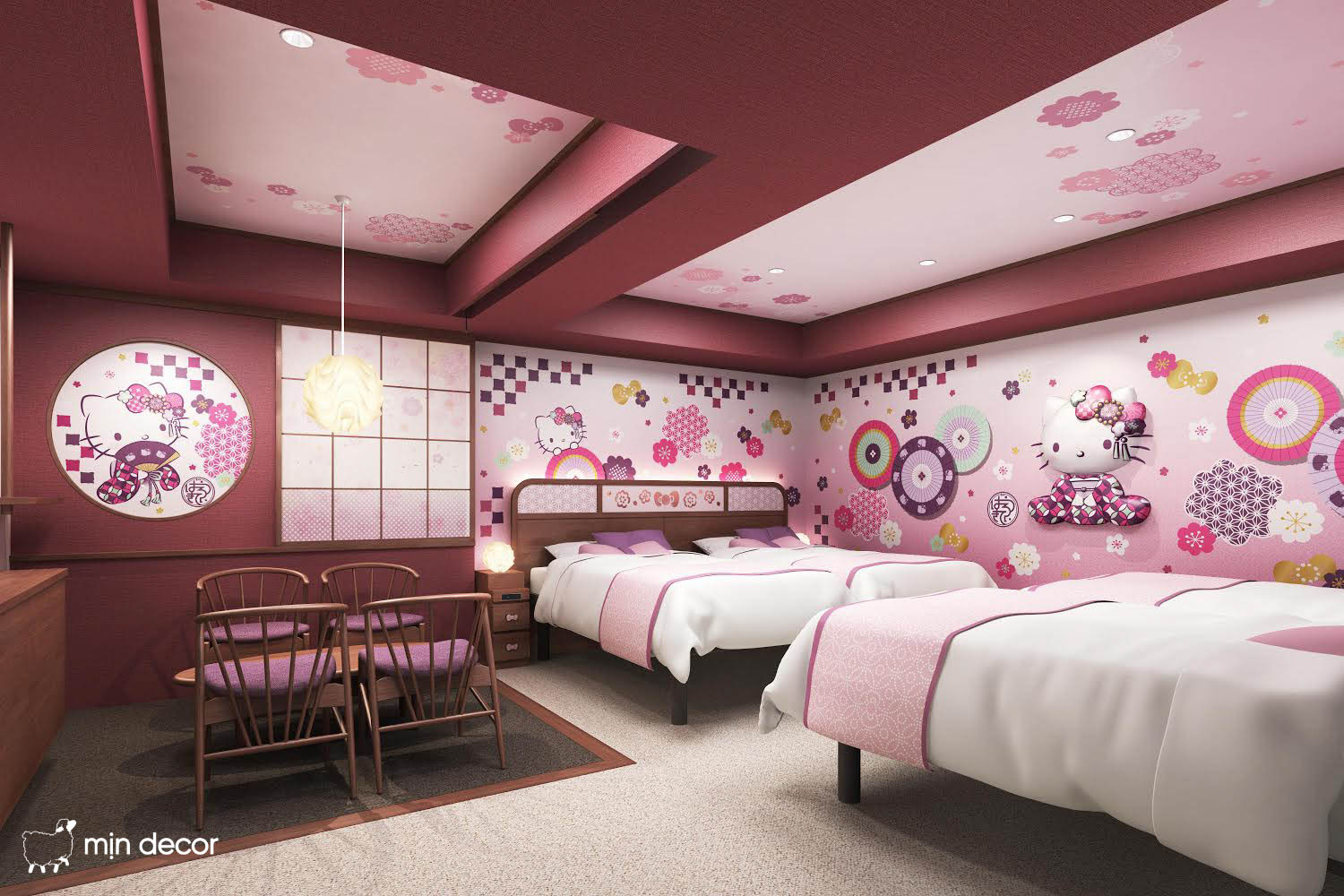 Top 20 mẫu trang trí phòng ngủ Hello Kitty cho bé gái đẹp như mơ