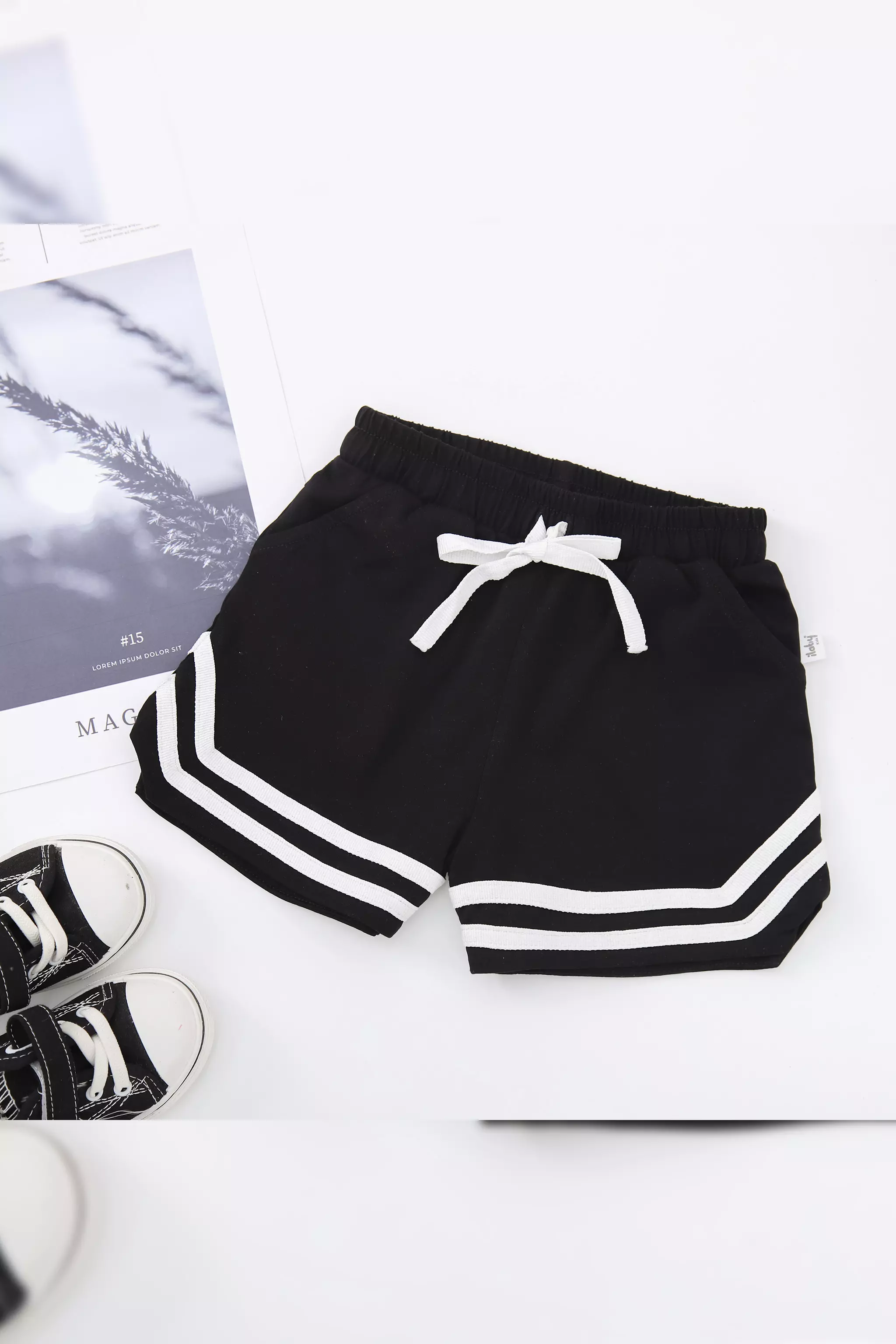 Quần sooc thun phối dây dệt_thumbnail_1