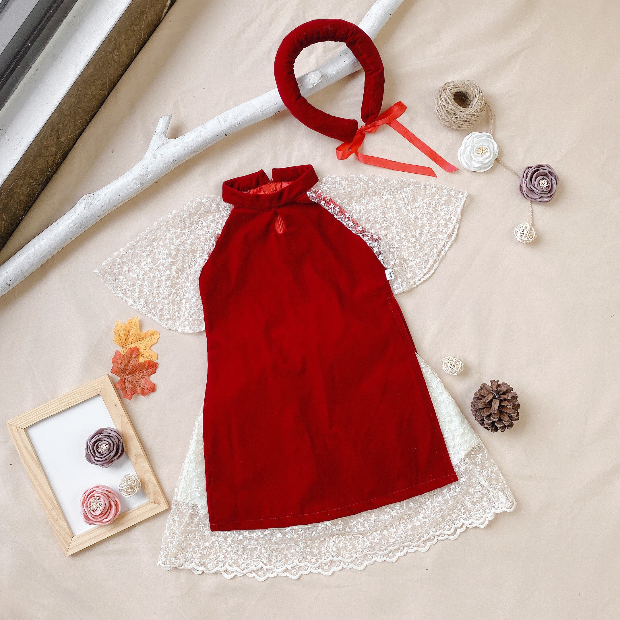 Áo dài nhung phối ren_thumbnail_10