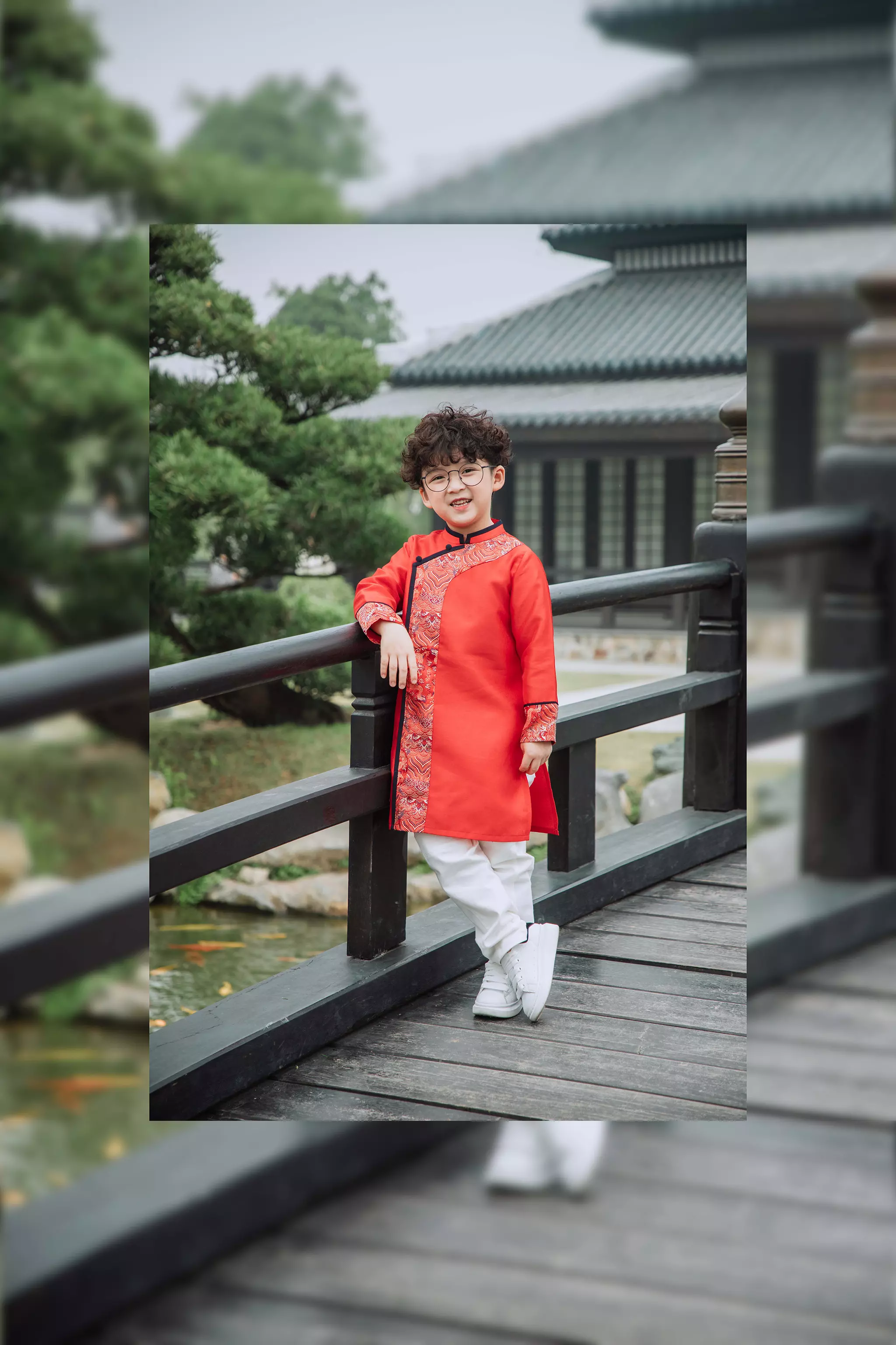 Áo dài bé trai phối gấm_thumbnail_1