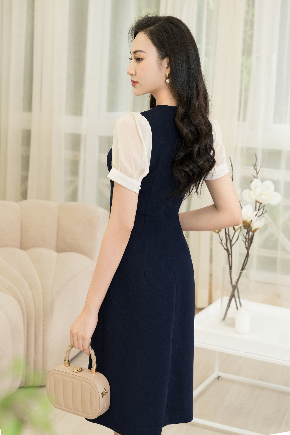 Đầm xòe TT phối tay voan tơ_thumbnail_1