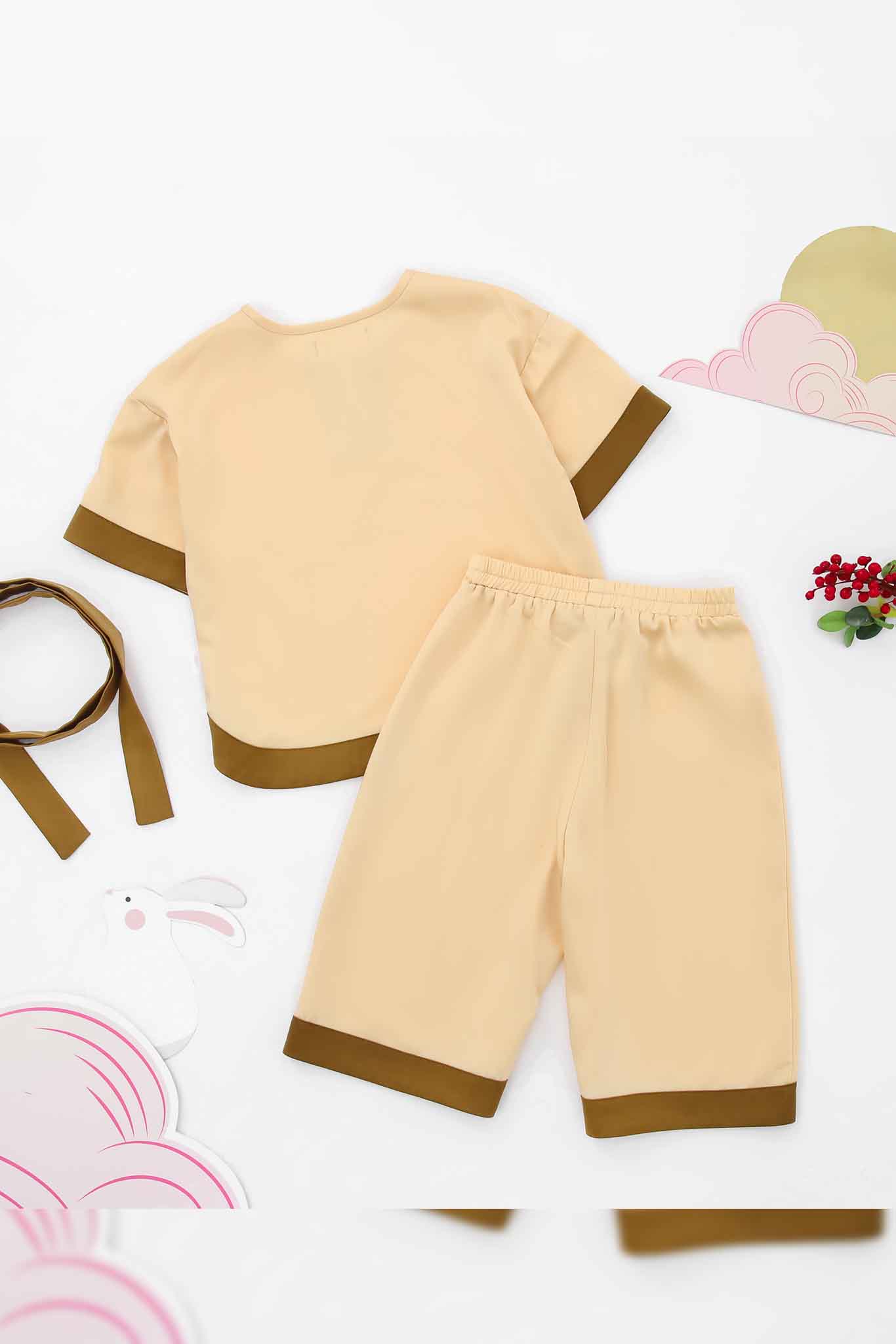 Set chú cuội áo cổ V có đai_thumbnail_3