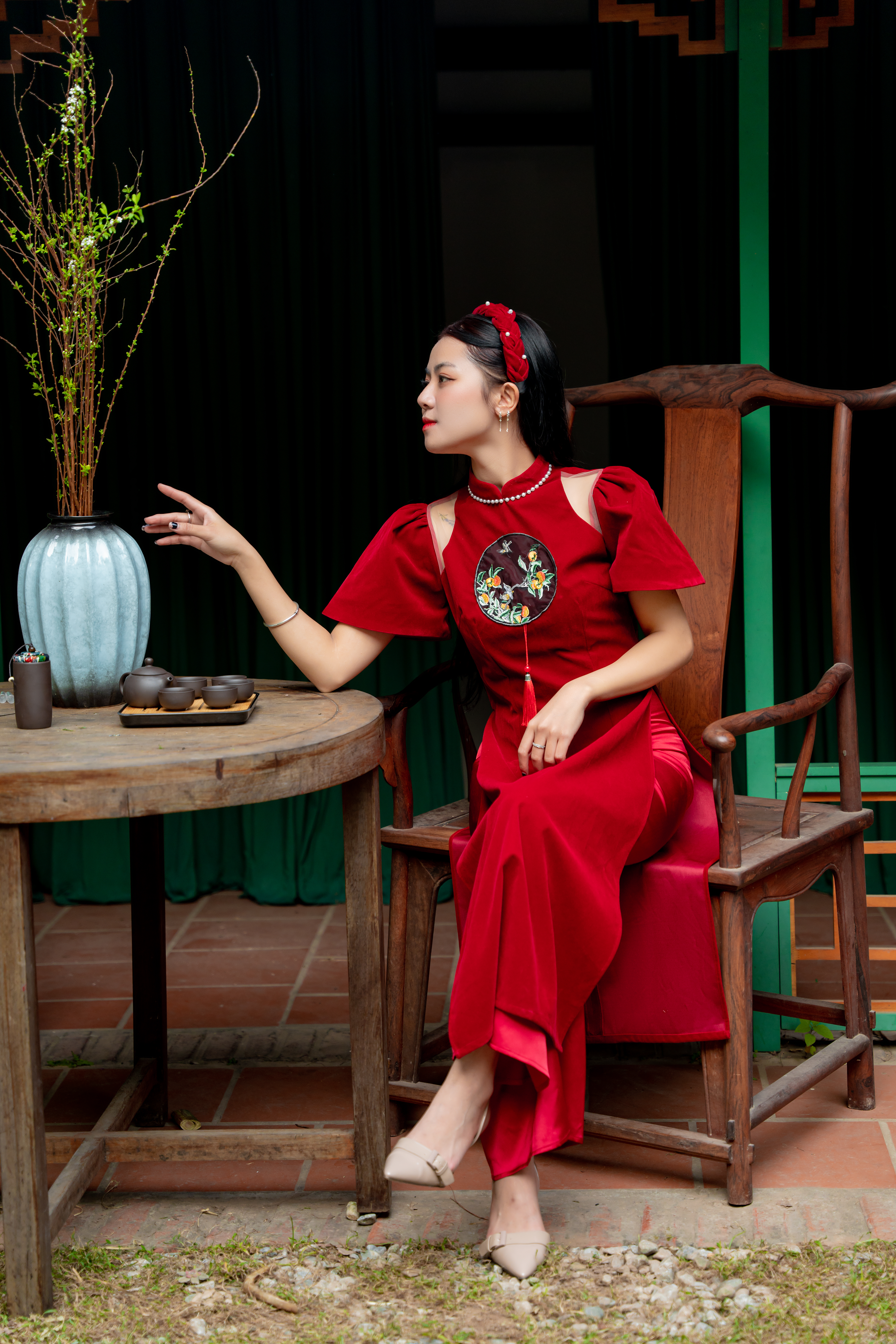 Áo dài mẹ đính cổ ngọc_thumbnail_2