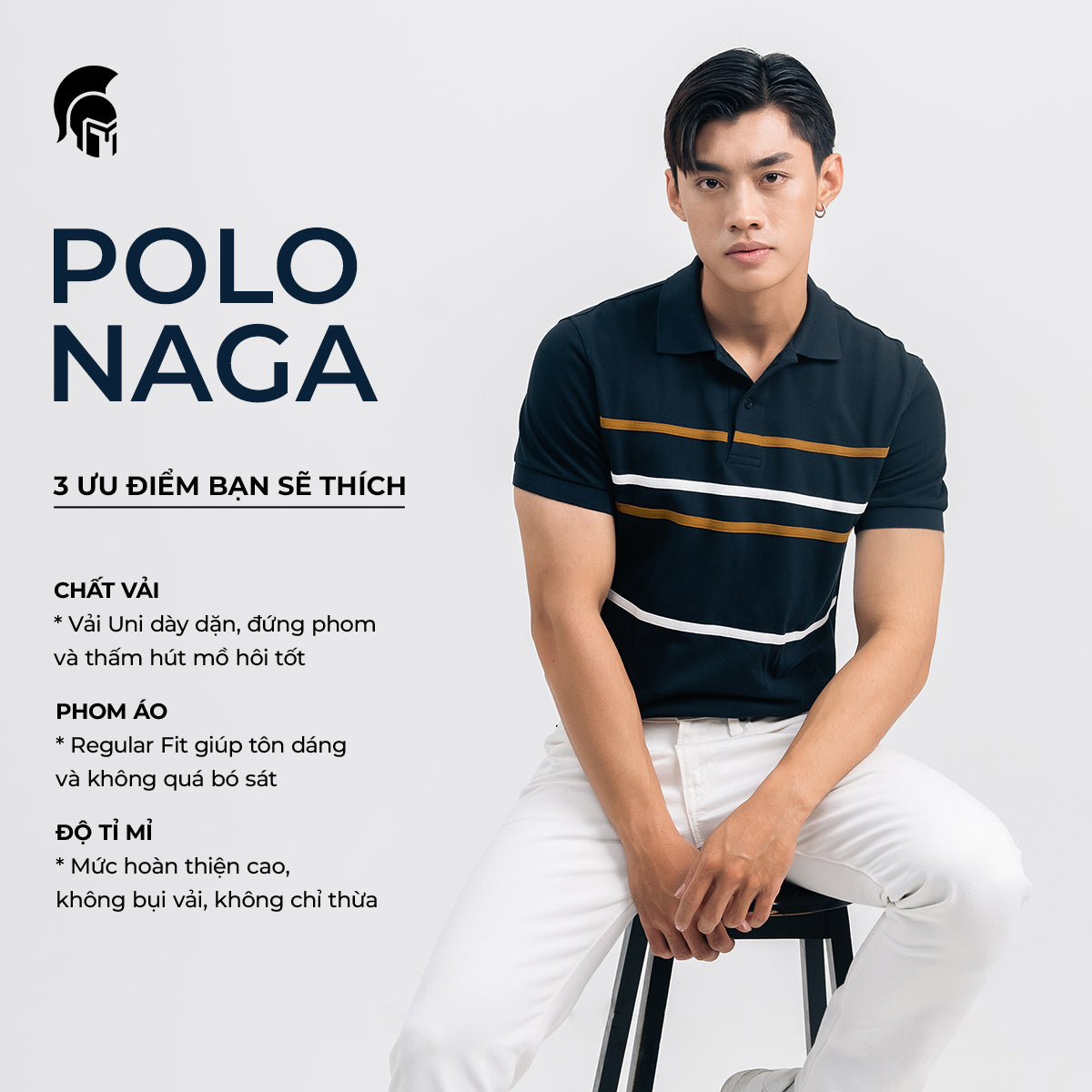 Áo Polo Nam Naga với thông tin chi tiết