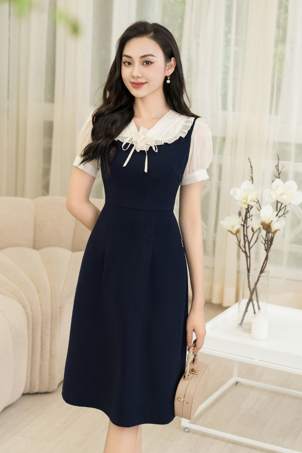 Đầm xòe TT phối tay voan tơ_thumbnail_0