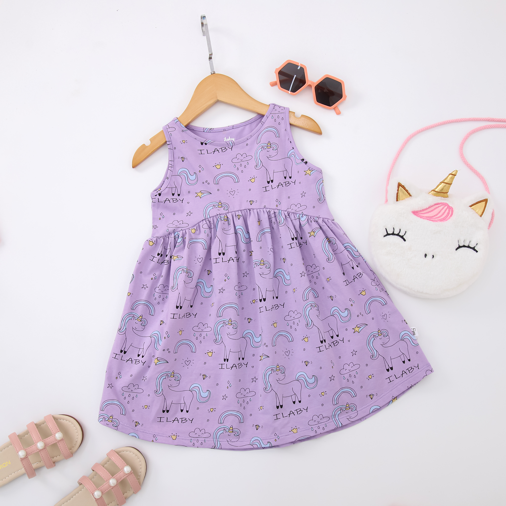 Váy thun sát nách họa tiết