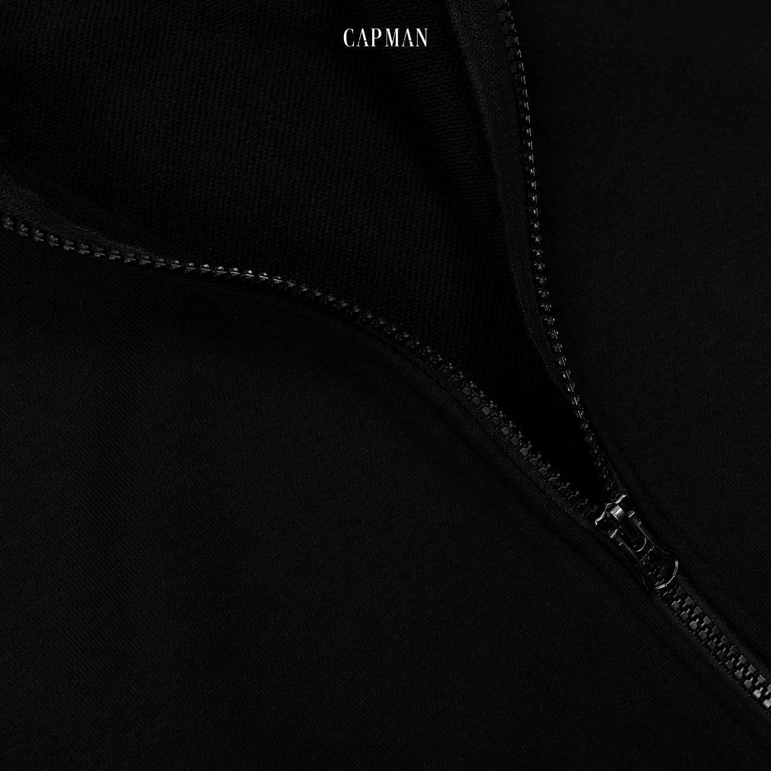 Áo khoác hoodie zip khóa kéo phom rộng unisex CAPMAN