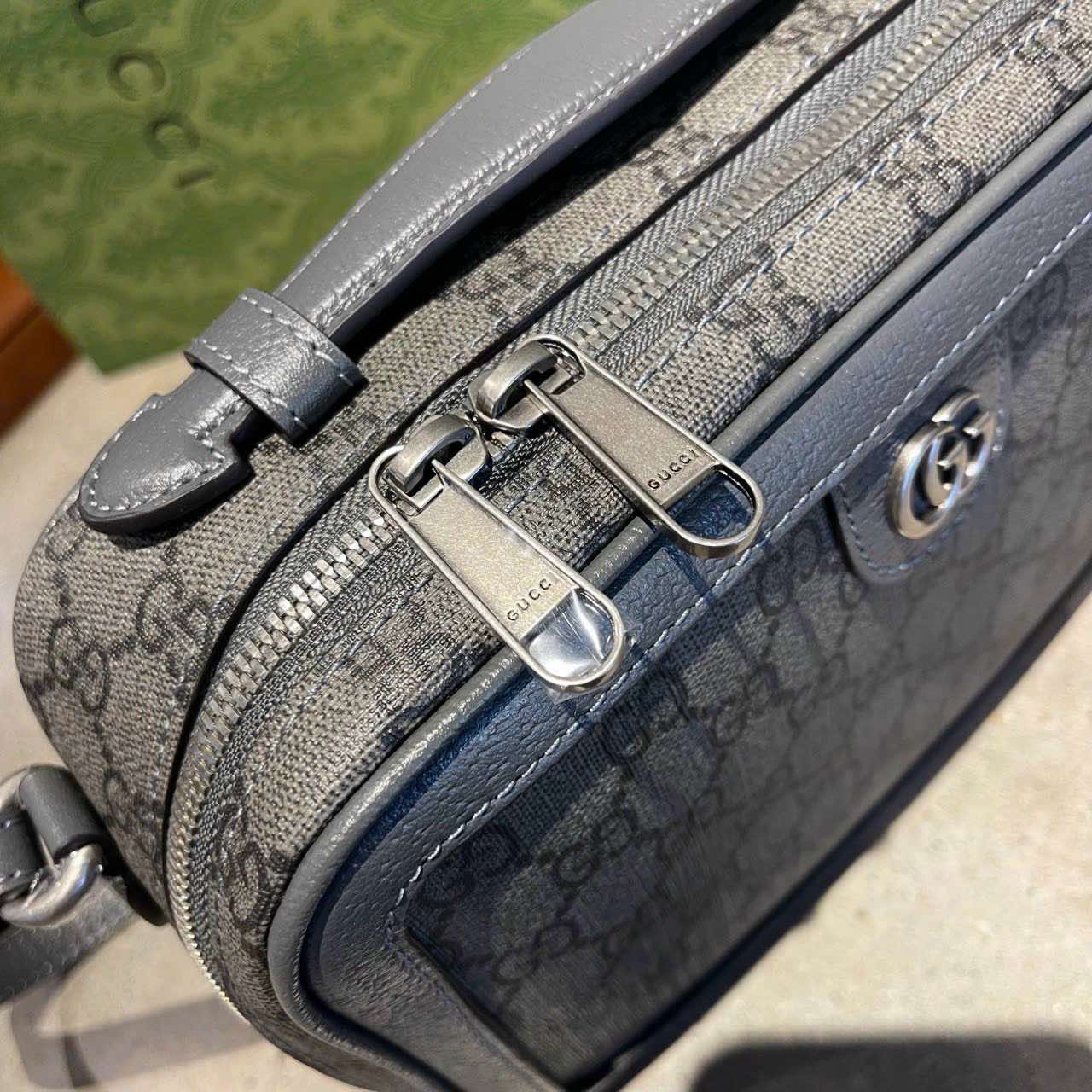 Túi đeo chéo Gucci Ophidia Small Shoulder Bag Grey leather_thumbnail_3