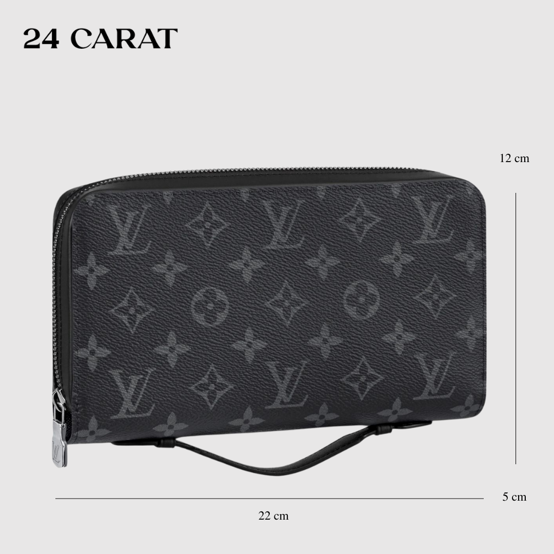 Ví dài séc clutch nam LV Zippy XL Monogram Eclipse Canvas