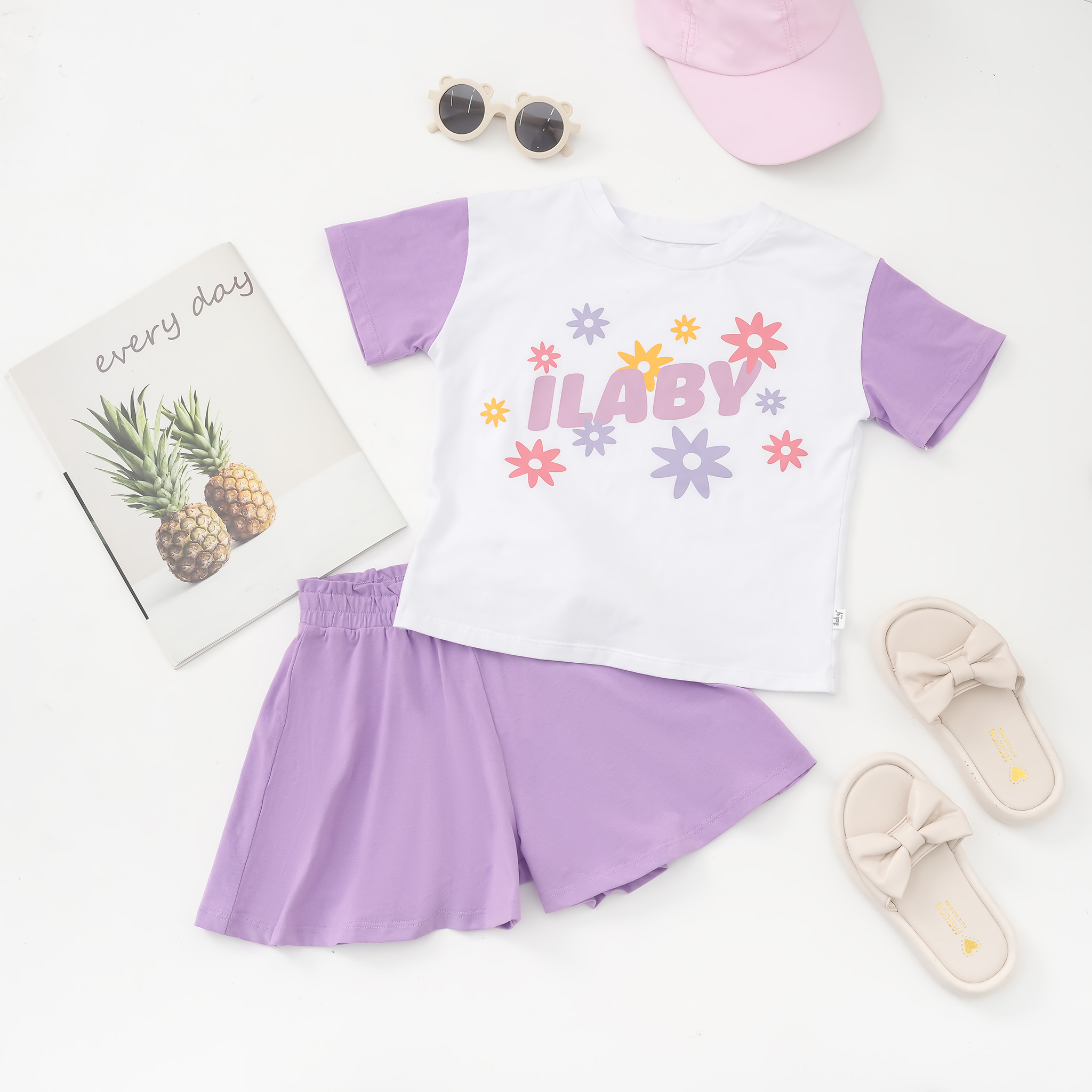 Set bé gái phối màu quần xòe_thumbnail_5