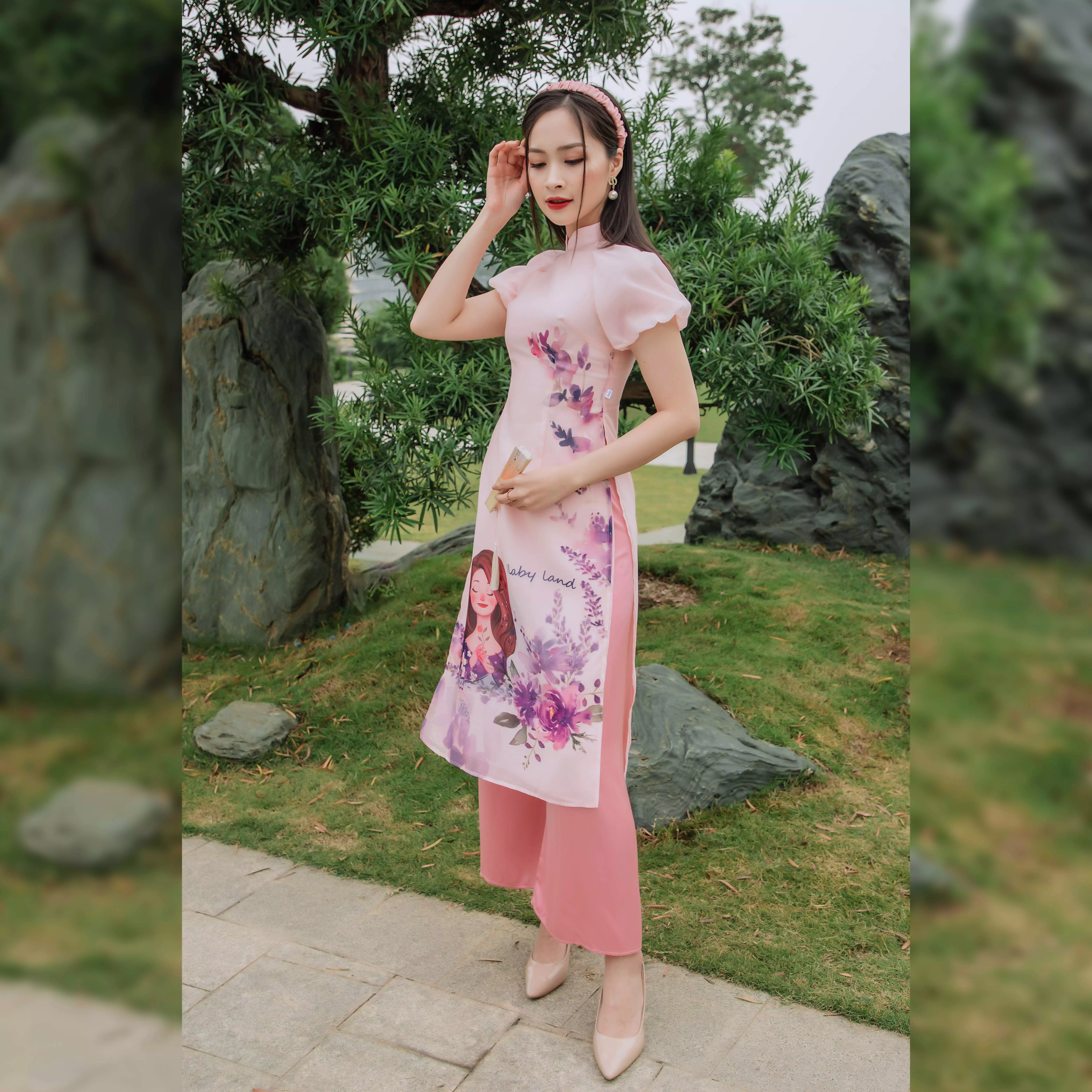 Áo dài mẹ hồng Ilaby land_thumbnail_3