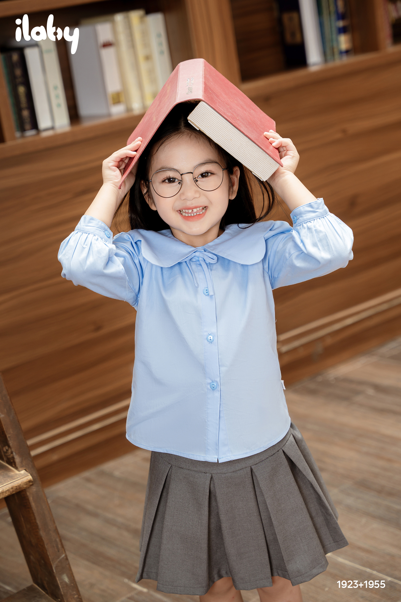 Áo sơ mi dài tay cổ cách điệu lượn sóng