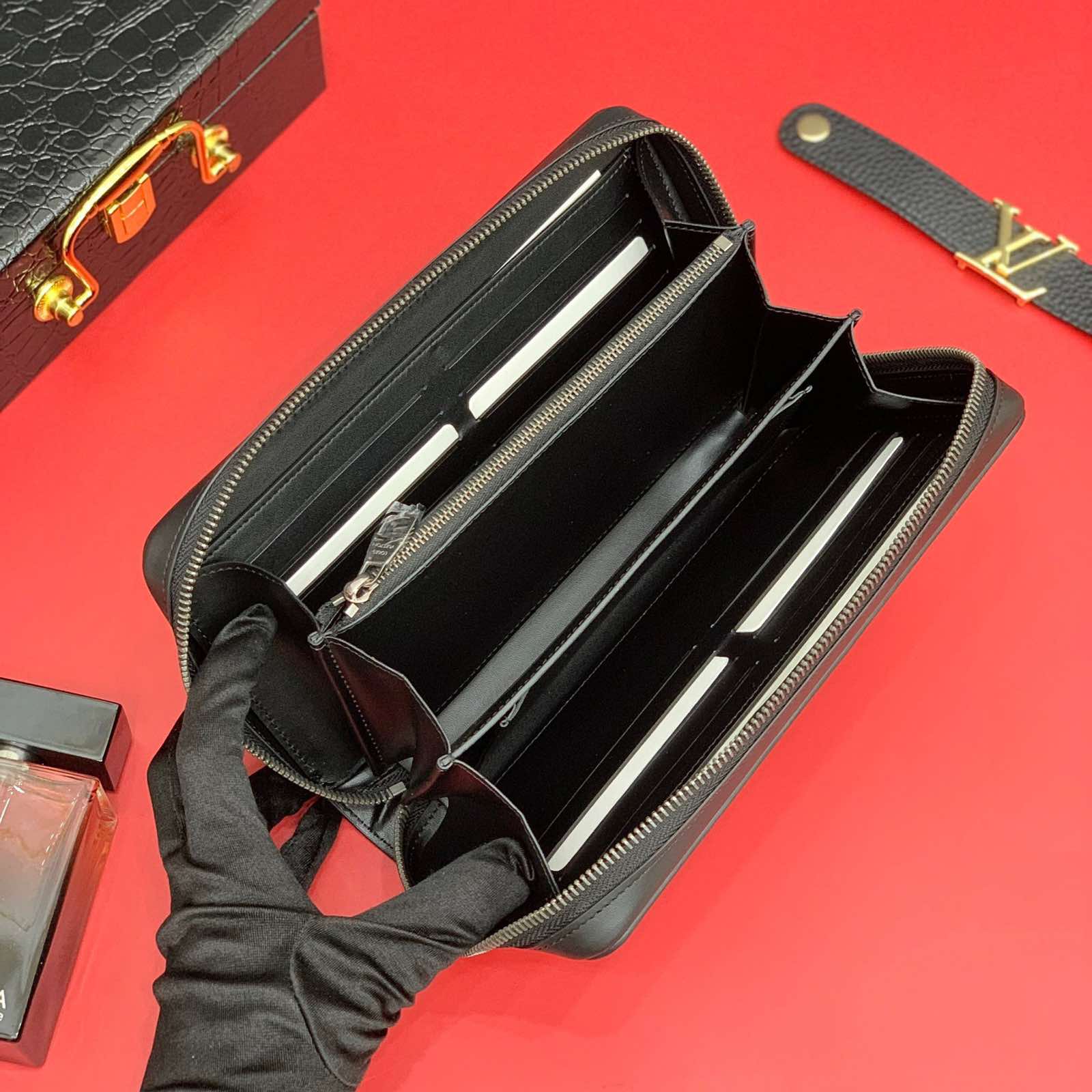 Ví dài séc clutch nam LV Zippy XL Onyx Damier Infini Leather Clutch_thumbnail_4