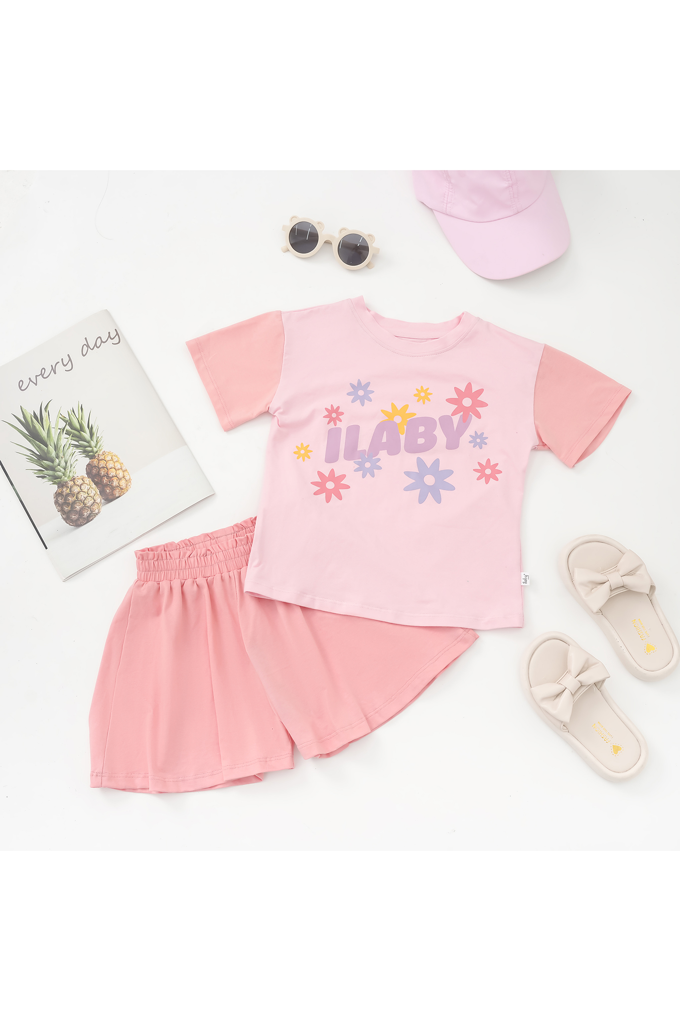 Set bé gái phối màu quần xòe_thumbnail_2